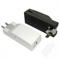 AC/AC, AC/DC 5V 1A USB X 2 Charger, China Plug Adapter 2 Pin to AC outlet x 1