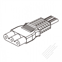 Round 3-Pin Connector for cable: SPT-2 18AWG*2C
