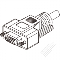 DC Straight Fifteen-Pin Connector
