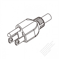 Japan 3-Pin Plug/Cable End Remove Outer Sheath 20mm Semi-Stripe Inner Sheath 13mm AC Power Cord - Molding PVC 1.8M (1800mm) Black  (VCTF   3X0.75MM  Round )
