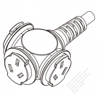 China AC Connector 3-Pin 10A 250V