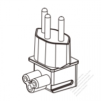 Adapter Plug, Switzerland Angle Type to IEC 320 C5 Female Connector 3 to 3-Pin 2.5A 250V