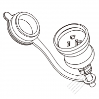 USA/Canada AC Connector 3-Pin (NEMA 5-15R/20R) Straight Blade Grounding Connector 13A/15A/20A 125V