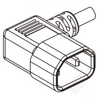IEC 320 Sheet G Plug Connectors 3-Pin Angle 10A 250V