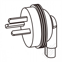 Adapter Plug, Israel Angle Type to IEC 320 C1 Female Connector 3 to 2-Pin 0.2A