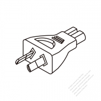 Adapter Plug, Australian to IEC 320 C7 Female Connector 2 to 2-Pin 2.5A 250V
