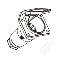 RV, Truck, Trailer Heavy Duty Vehicle, 6-Blade-Pin, 1-Round-Pin, Trailer Socket