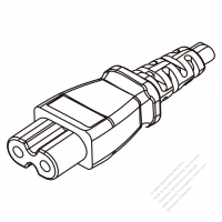 IEC 320 C7 Connectors 2-Pin Straight 2.5A 250V