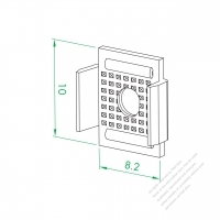 WS-001B10-2 Two Side Stick Out U Type Wire Clip