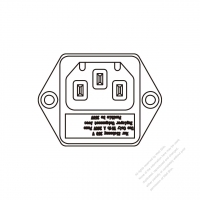 AC Socket IEC 60320-1 (C14) Appliance Inlet (fuse), Screw Type, 10A 250V