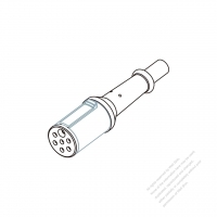 RV, Truck, Trailer  Heavy Duty Vehicle, 6-Female, 1-Male Round-Pin, ISO Plug