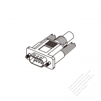 DC Straight Nine-Pin Plug