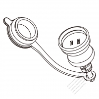 USA/Canada AC Connector 2-Pin Straight Blade, NEMA 1-15R 13A/15A 125V