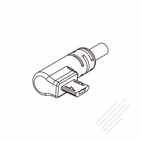 Micro USB B Plug, 5-Pin, (Elbow)
