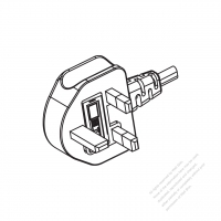 UK 3-Pin AC Plug, 6A 10A 250V