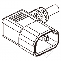 Russia IEC 320 Sheet E (C14) Plug Connectors 3-Pin Angle 10A 250V