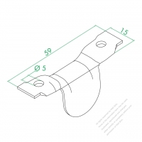 Small Lug None Stick Out Large Hole ( Flat Hole )