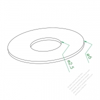 WS-069E-1 O 6 Flat Washer Plate