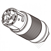 USA/Canada Marine Shore (NEMA SS2-50R)  4-Pin Straight blade Connector. 3 P, 4 Wire Grounding,50A 125V/250V