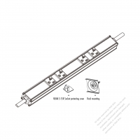 USA/ Canada Type PDU Server Power Strip NEMA 5-15R/5-20R, 4 outlets 3-Pin 15A/20A 125V