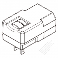 USA/Canada GFCI Plug (NEMA 1-15P)  2-Pin 15A 125V