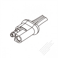 RV, Truck, Trailer Heavy Duty Vehicle Flat Connector 2-Pin