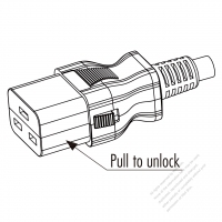 USA/Canada IEC 320 C19 Connectors 3-Pin Straight 16A 250V