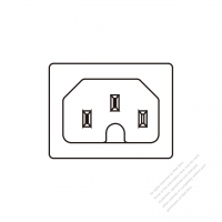 IEC 320 (C16) 家電製品用ACソケット・ 10A/ 15A