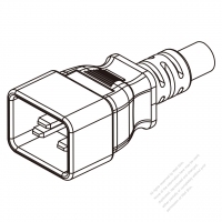 北米 AC電源 3-ピン コネクタ（オス）・IEC 320 Sheet I ・ストレート形・13A/15A/18A/・20A 125・250V