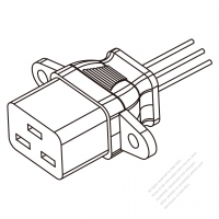 北米 AC電源 3-ピンコネクタ・IEC 320 C19・ストレート形・20A 250V