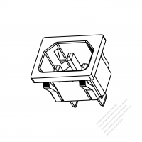 IEC 320 (C14) 家電製品用ACソケット・ 10A 250V