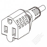 北米 AC電源 3-ピン 差込型 コネクタ・ (NEMA 5-15R) 10A/13A/15A 125V