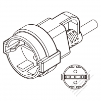 ドイツ AC電源 3-ピン コネクタ・ 10/16A 250V