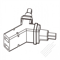 2-ピン 扇風機電源コネクタ・ Y型タップ