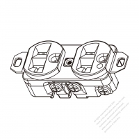 北米NEMA 5-15R/20R 醫療ソケット(yoke)・2 P + 接地・20A 125V