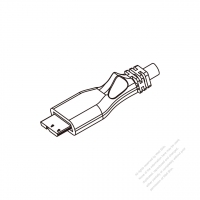 Micro USB 3.0 プラグ (ストレート形)