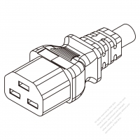 欧州 AC電源 3-ピンコネクタ・IEC 320 C21 ・ストレート形・16A 250V