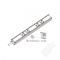 北米電源タップ PDU NEMA 5-15R/5-20R・3 P・ 4個口・ 15A/20A 125V