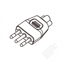 ACアダプタノート用・イタリヤ プラグ変換 IEC 320 Sheet Aミッキー型コネクタ・3 P->3 P・2.5A 250V