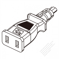 北米 AC電源 2 P 差込型 コネクタ・ NEMA 1-15R 15A 125V