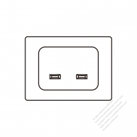 IEC 320 (C24) 家電製品用ACソケット・16A 250V