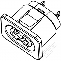 IEC 320 Sheet D 家電製品用ACソケット・2.5A