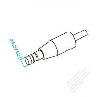 RV/トラック/トレーラー専用 1- Way DC プラグ・ OD サイズ: OD ø4.57+-0.1mm