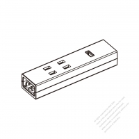 日本電源タップ 2 P  2個口・USB 充電 2個口