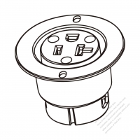 北米NEMA 5-15R/5-20Rソケット・2 P + 接地・15A/20A 125V