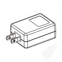 AC変換DC充電器ケース・米国 2-ピン