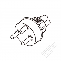 ACアダプタノート用・デンマーク プラグ変換 IEC 320 Sheet Aミッキー型コネクタ・3 P->3 P・2.5A 250V