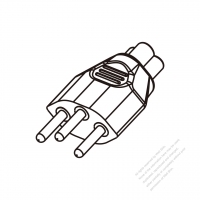 ACアダプタノート用・スイス プラグ変換 IEC 320 Sheet Aミッキー型コネクタ・3 P->3 P・2.5A 250V