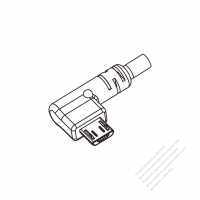 Micro USB B プラグ・ 5 -ピン (L 形)