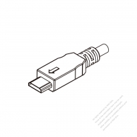 Micro USB B プラグ・ 5 -ピン (ストレート形)